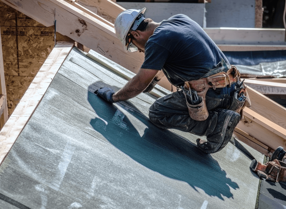 Stappen tijdens de bouw van een nokverhoging
